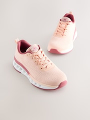 Pink Elastic Lace-Up Trainers - Image 1 of 5