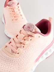 Pink Elastic Lace-Up Trainers - Image 3 of 5