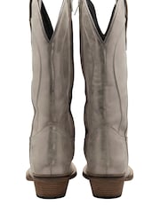 Ravel Silver Metallic Leather Cowboy Boots - Image 3 of 4