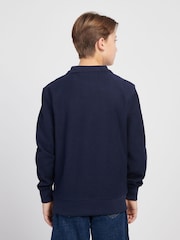 Lee Blue Boys Zip Collar 100% Cotton Sweatshirt - Image 2 of 8