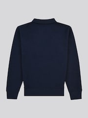 Lee Blue Boys Zip Collar 100% Cotton Sweatshirt - Image 7 of 8