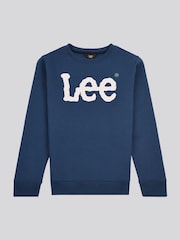 Lee Blue Lee Blue Wobbly Lee Graphic BB Crew Neck Sweatshirt - Image 1 of 3