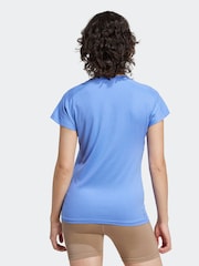 adidas Blue Aeroready Train Essentials Minimal Branding V-Neck T-Shirt - Image 2 of 6