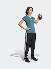 adidas Green Aeroready Train Essentials Minimal Branding V-Neck T-Shirt - Image 3 of 6