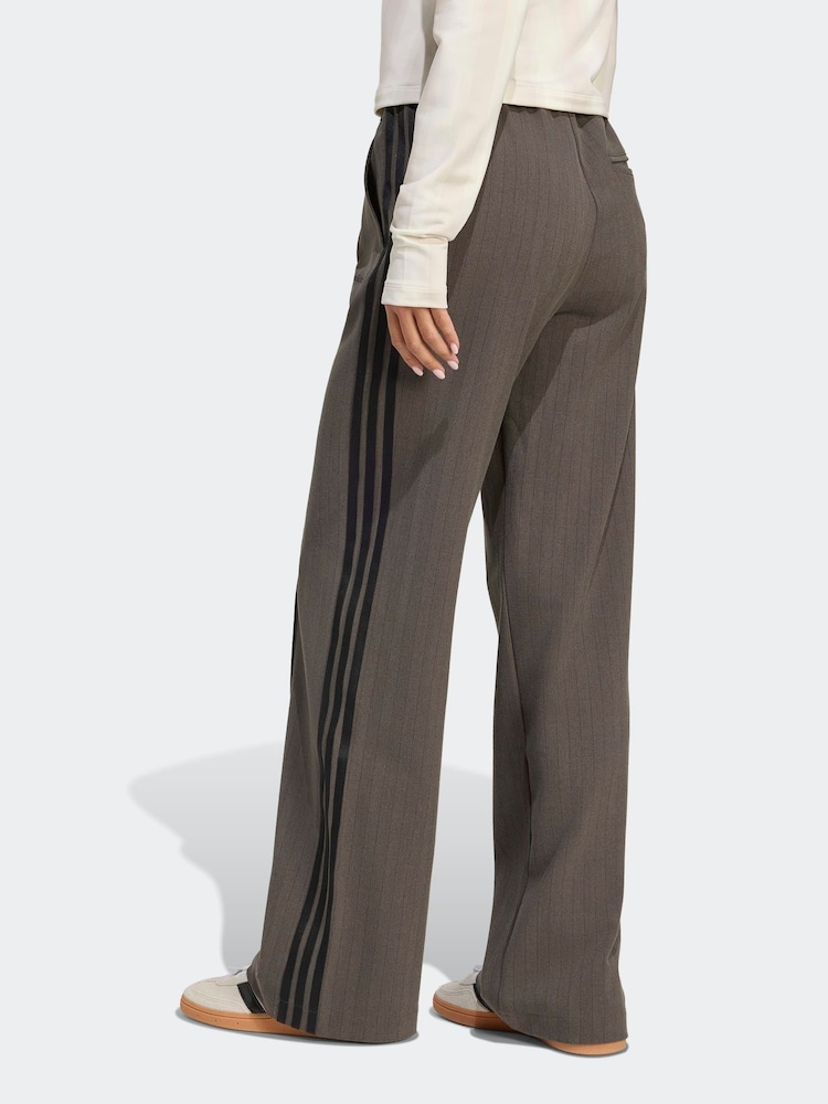adidas Originals Brown Tailored 3-Stripes Trousers - Image 2 of 6