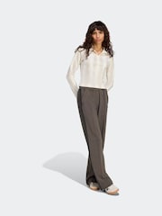 adidas Originals Brown Tailored 3-Stripes Trousers - Image 3 of 6