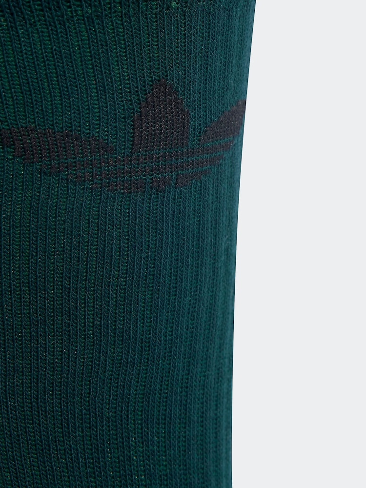 adidas Originals Brown Chrome Trefoil Crew Socks 6 Pack - Image 3 of 3