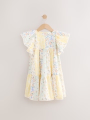 Yellow Printed Ruffle Summer Dress (3-16yrs) - Image 5 of 8