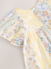 Yellow Printed Ruffle Summer Dress (3-16yrs) - Image 8 of 8
