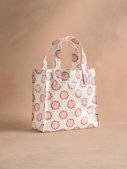 Cath Kidston Ecru Posey Spot Small Coated Book Bag - Image 1 of 3