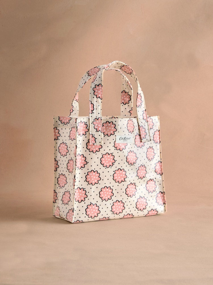Cath Kidston Ecru Posey Spot Small Coated Book Bag - Image 1 of 3