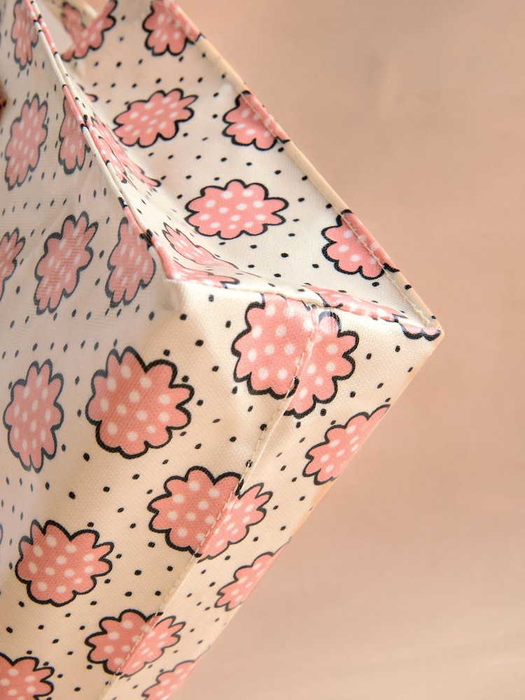 Cath Kidston Ecru Posey Spot Small Coated Book Bag - Image 3 of 3