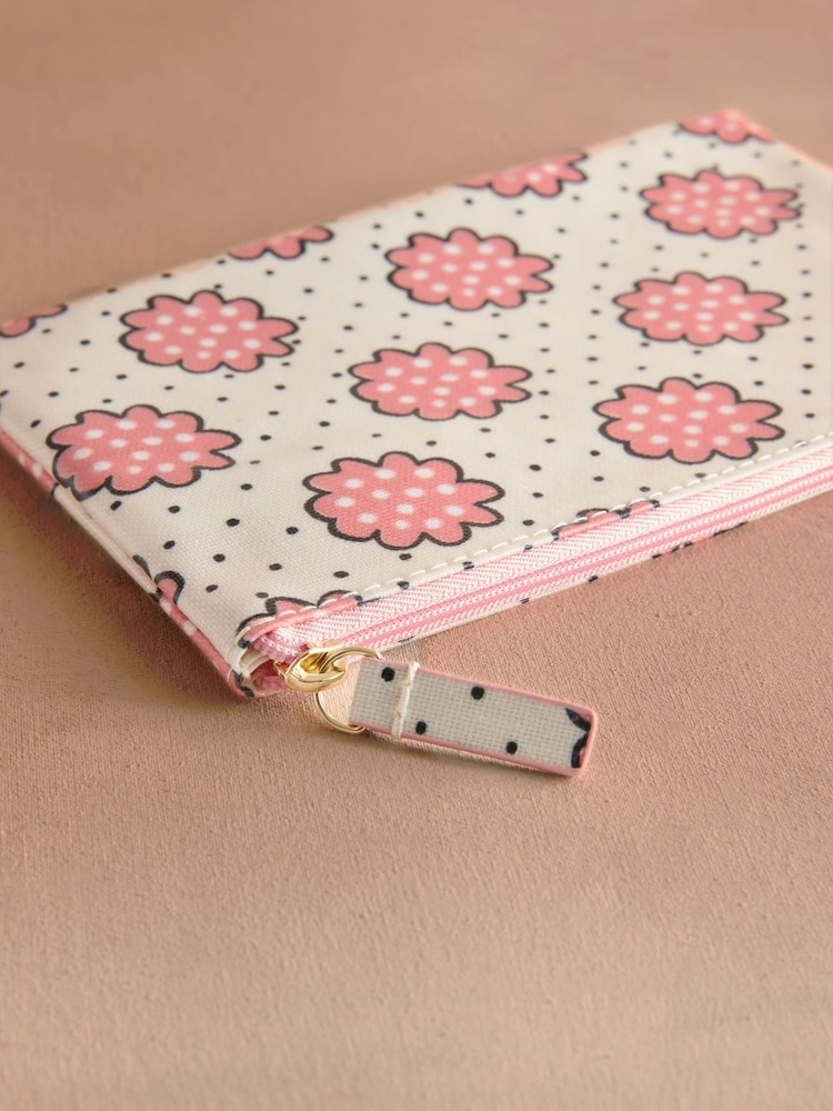 Cath Kidston Ecru Posey Zip-Up Purse - Image 3 of 3