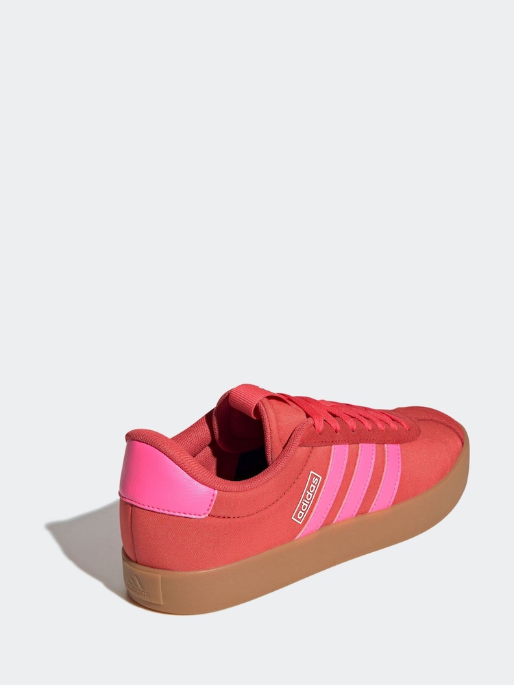 adidas Red VL Court 3.0 Trainers - Image 9 of 9