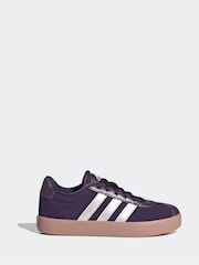adidas Purple VL Court 3.0 Lace Kids Trainers - Image 1 of 9