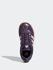 adidas Purple VL Court 3.0 Lace Kids Trainers - Image 5 of 9