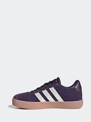 adidas Purple VL Court 3.0 Lace Kids Trainers - Image 8 of 9