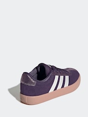 adidas Purple VL Court 3.0 Lace Kids Trainers - Image 9 of 9