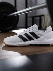adidas White Dropset Base Trainers - Image 6 of 16