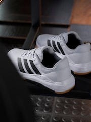 adidas White Dropset Base Trainers - Image 7 of 16