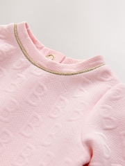 Baker by Ted Baker Jacquard Embossed Mesh Hem Dress - Image 3 of 7