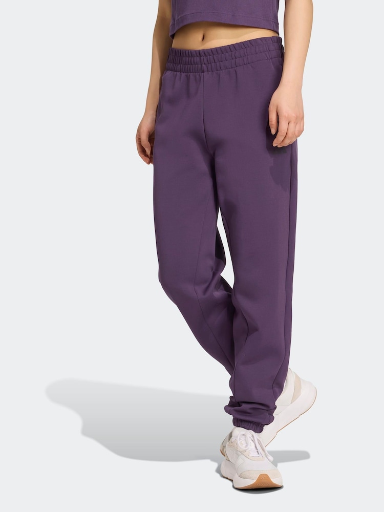 adidas Purple Future Icons Classic Fit Cuffed Joggers - Image 1 of 6 adidas Purple Future Icons Classic Fit Cuffed Joggers - Image 1 of 6