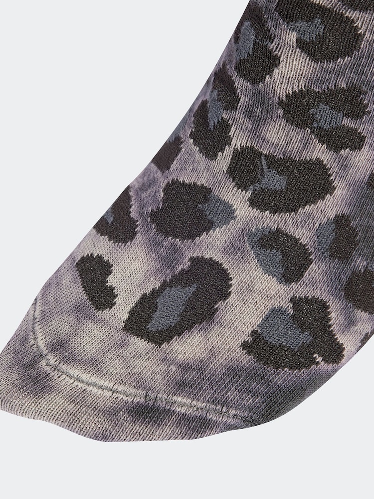 adidas Originals Grey Leopard Print Crew Socks 2 Pack - Image 4 of 4