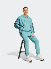 adidas Green Light Essentials 3-Stripes French Terry Full Zip Hoodie - Image 3 of 6
