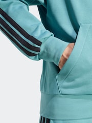 adidas Green Light Essentials 3-Stripes French Terry Full Zip Hoodie - Image 5 of 6
