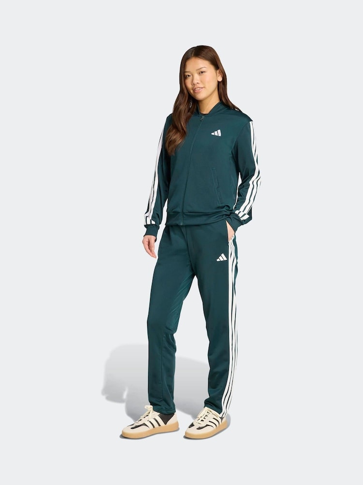 adidas Green Essentials 3-Stripes Tracksuit - Image 1 of 8