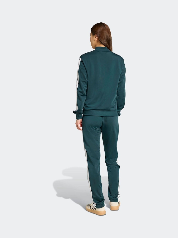 adidas Green Essentials 3-Stripes Tracksuit - Image 2 of 8