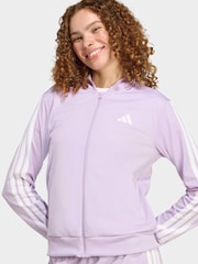 adidas Purple Essentials 3-Stripes Tracksuit - Image 4 of 8