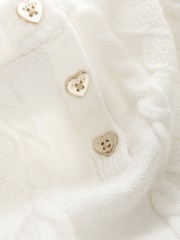 Baker by Ted Baker Cream Knitted Bow Detail Mesh Mockable Dress - Image 4 of 6