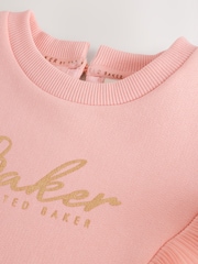 Baker by Ted Baker Pink Frill Skirted Mockable Dress - Image 3 of 10
