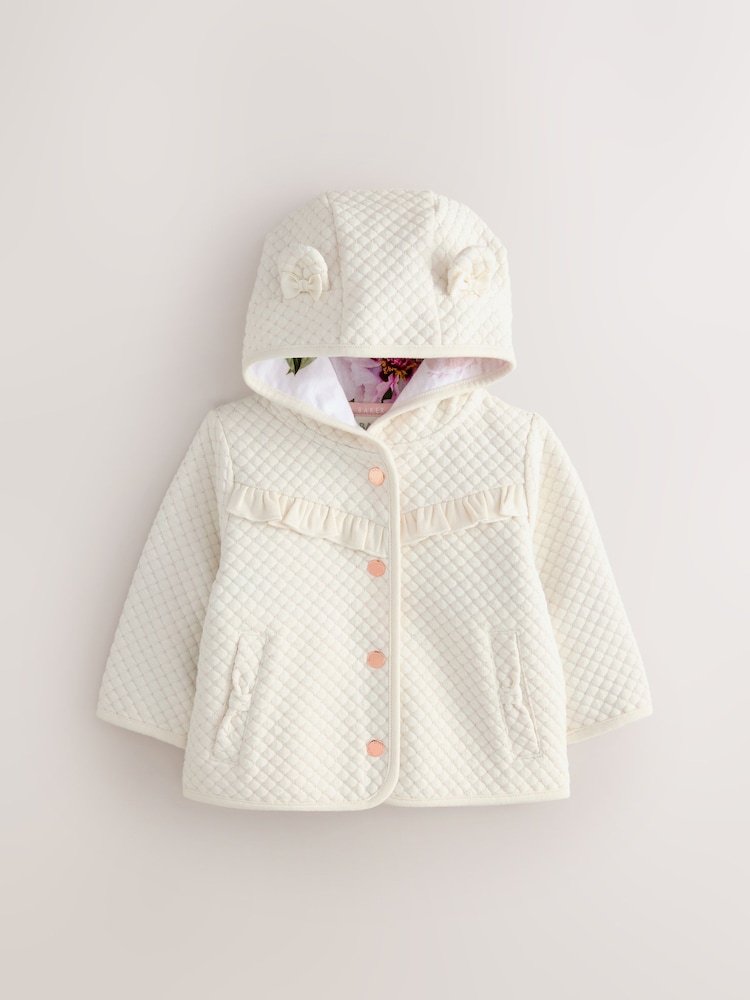 Baker by Ted Baker Lurex Quilted Hooded Jacket - Image 1 of 7