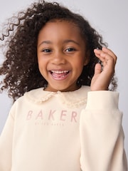 Baker by Ted Baker Stone Ruffle Mesh Mockable Sweat Dress - Image 6 of 13