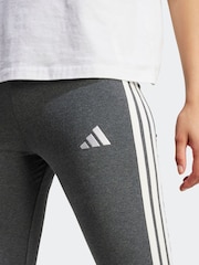 adidas Grey Essentials 3-Stripes Cotton Leggings - Image 4 of 5