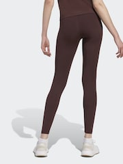 adidas Brown Essentials Linear Cotton Leggings - Image 2 of 6