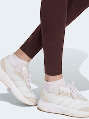adidas Brown Essentials Linear Cotton Leggings - Image 5 of 6