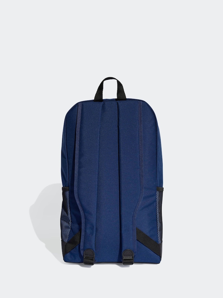 adidas Blue Linear Colourblock Backpack - Image 2 of 6 adidas Blue Linear Colourblock Backpack - Image 2 of 6