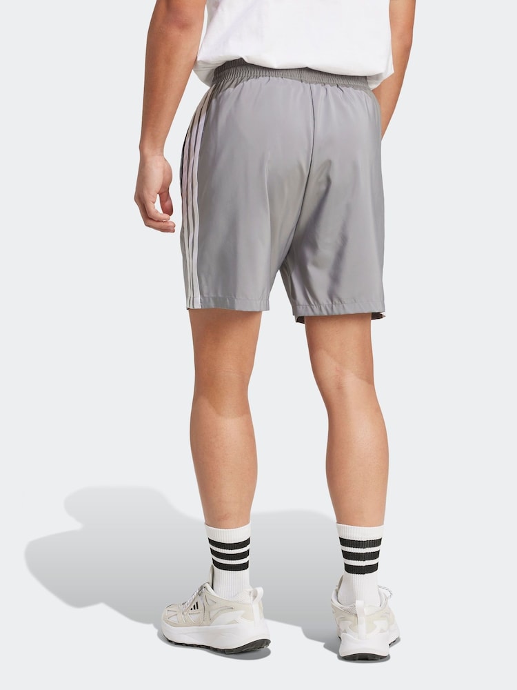 adidas Grey Essentials 3-Stripes Chelsea Shorts - Image 2 of 6