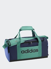 adidas Blue Small Linear Duffel Colorblock Bag - Image 1 of 1