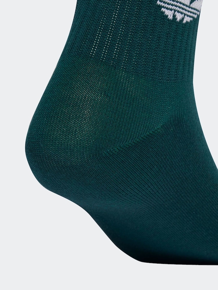 adidas Originals Red 3-Stripes Crew Socks 3 Pairs - Image 4 of 4 adidas Originals Red 3-Stripes Crew Socks 3 Pairs - Image 4 of 4
