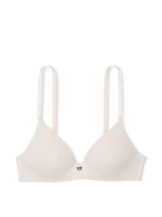 Victoria's Secret Nude Heather Non Wired Lightly Lined Cotton Logo Bra - Image 3 of 3