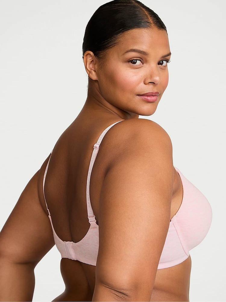 Victoria's Secret Pink Petal Heather Full Cup Cotton Logo Bra - Image 2 of 3