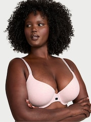 Victoria's Secret Pink Petal Heather Full Cup Push Up Cotton Logo Bra - Image 1 of 3