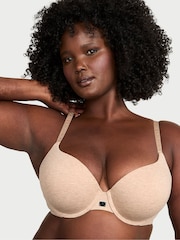 Victoria's Secret Blush Pink Heather Full Cup Push Up Cotton Logo Bra - Image 1 of 3
