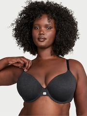 Victoria's Secret Black Heather Full Cup Cotton Logo Bra - Image 1 of 3