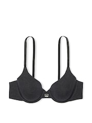 Victoria's Secret Black Heather Full Cup Cotton Logo Bra - Image 3 of 3