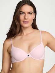 Victoria's Secret Pink Petal Heather Lightly Lined Demi Cotton Logo Bra - Image 1 of 2